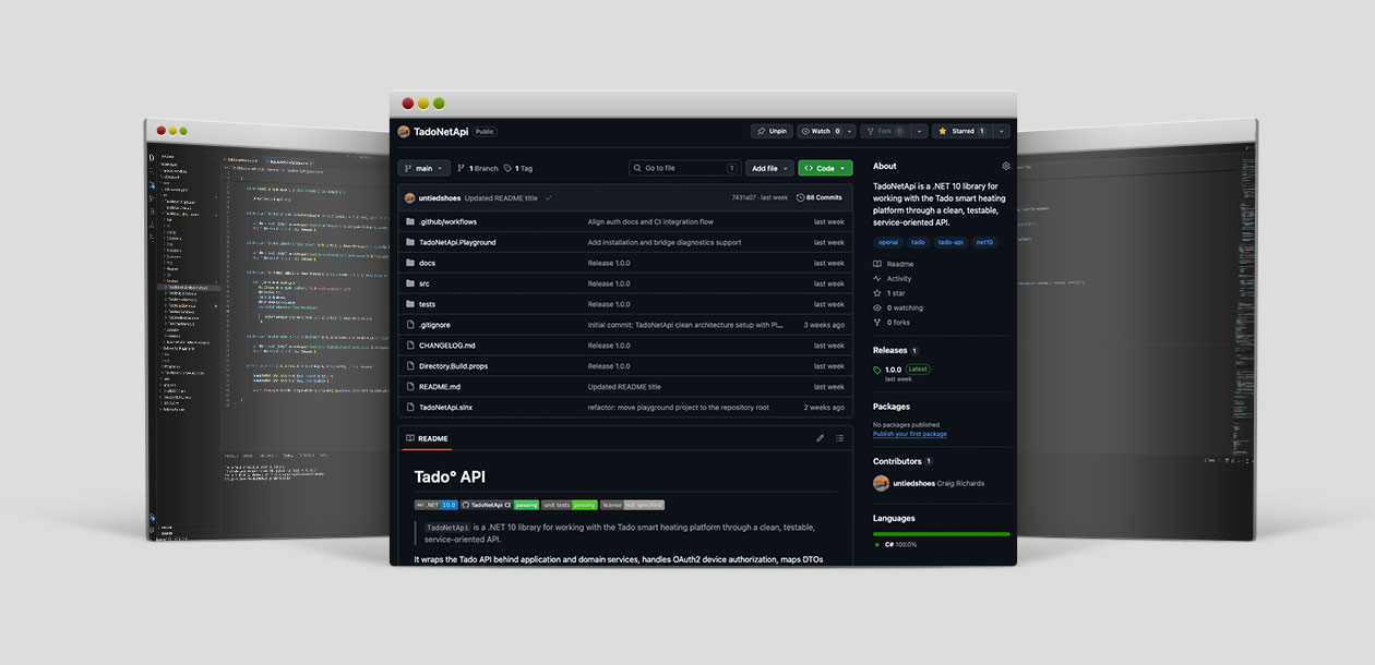 TadoNetApi - A .NET SDK and integration playground for the Tado Smart Home Heating API