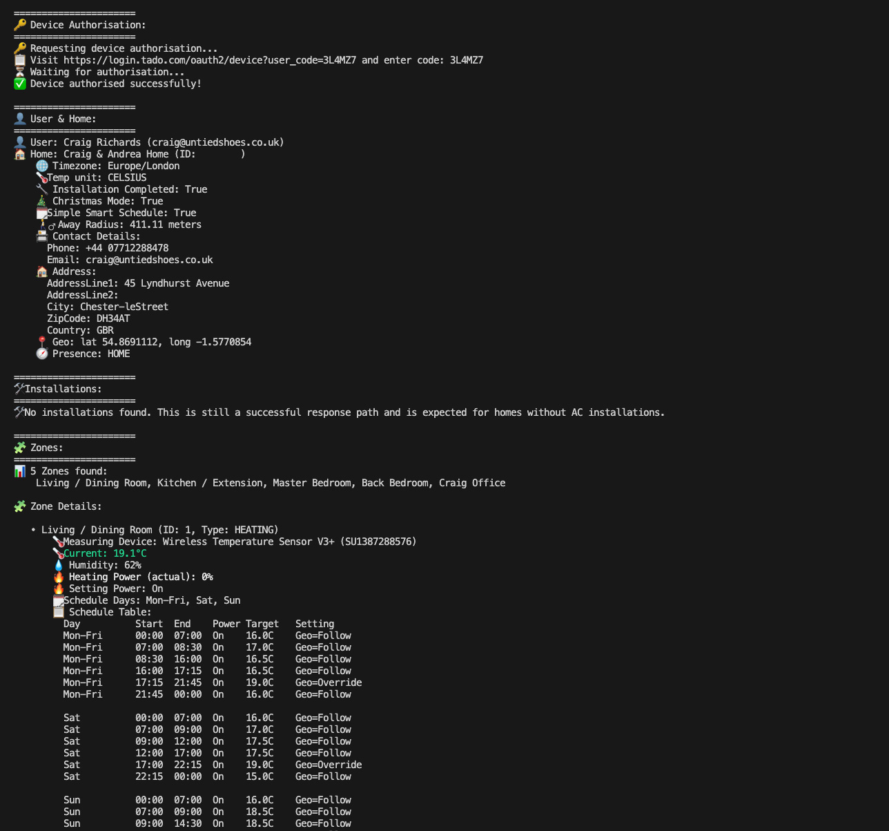 TADO .NET API Playground Overview