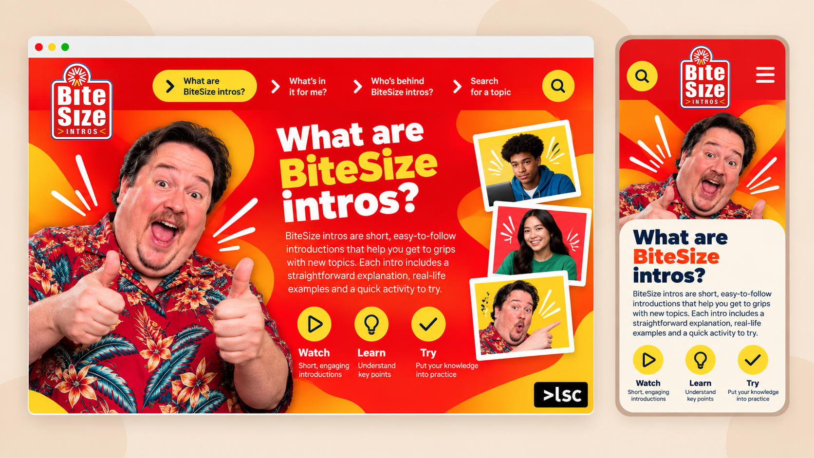 Case Study - bitesize intros promotional ui