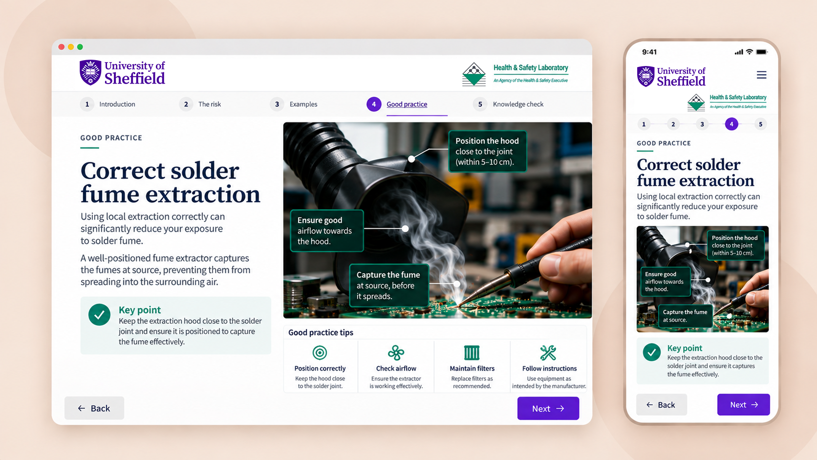 Solder Fume Case Study - Correct extraction